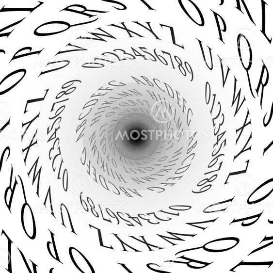 3D Spiraling Typography