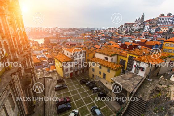 One of the streets of Porto old town, Portugal.