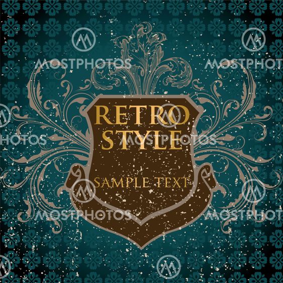 Retro shield label