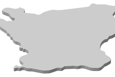 Map - Skane County (Sweden) - 3D-Illustration