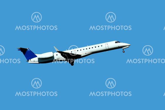 Passenger jet plane landing