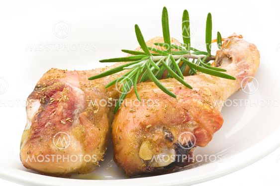 Fried chicken legs in a plate