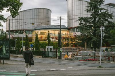European Court of human rights in Strasbourg with...