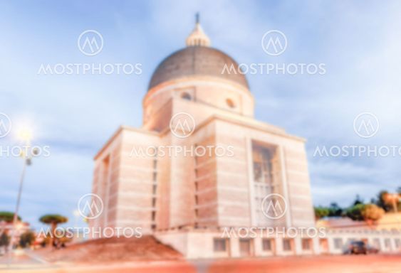 Defocused background with Church of Santi Pietro e Paolo, Rome