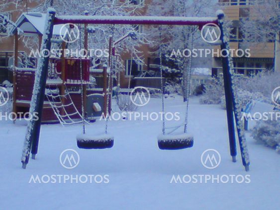 Swings snow winter 2011