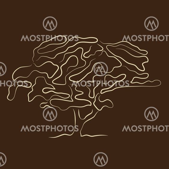 stylized tree silhouette