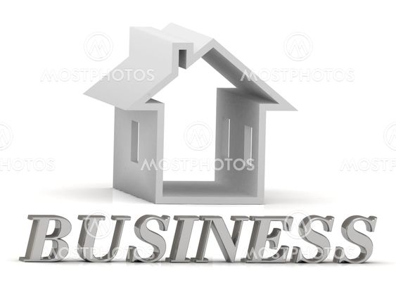 BUSINESS- inscription of silver letters and white house