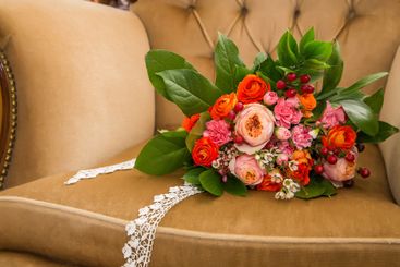 beautiful colourful blossoming flowers bouquet of fresh...