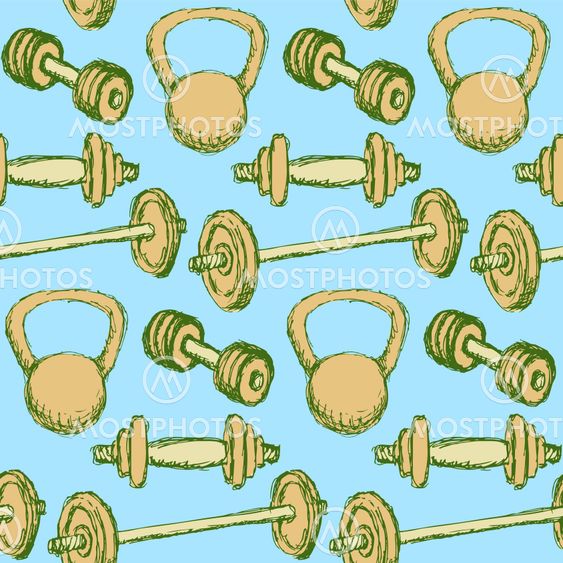 Sketch weights in vintage style