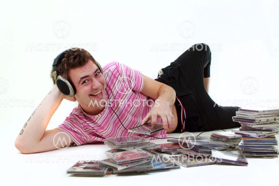 Man with CD's