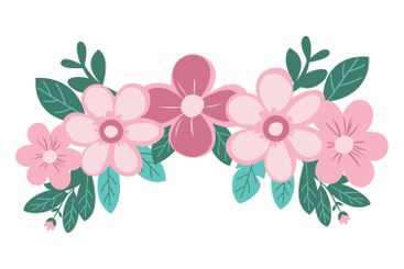 Beautiful Romantic Pink Floral Flower Crown Arrangements...