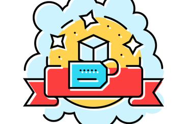 brand image consumer behavior color icon vector...