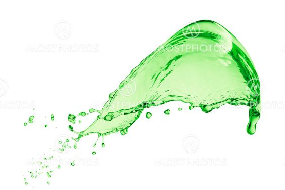 green liquid splash