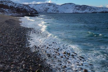 Teriberka. The coast of the Barents Sea