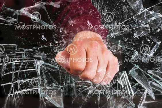 Hand Through Window.