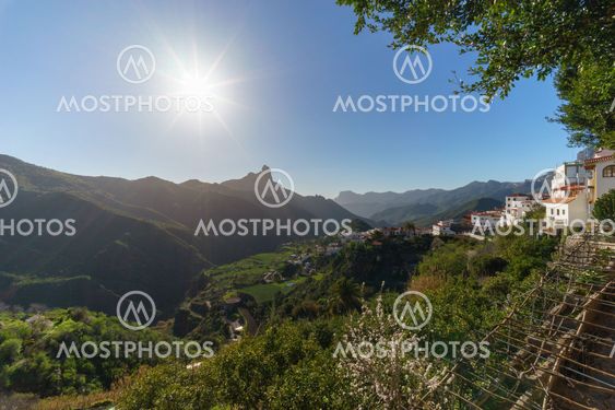 Tejeda village in the mountains of Gran Canaria, Canary...