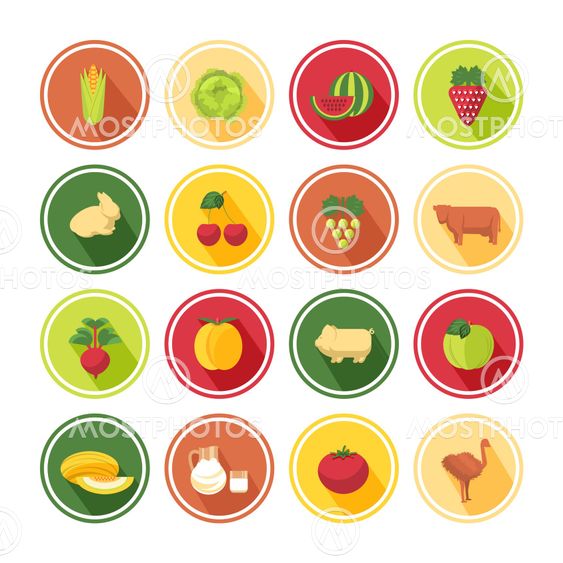 Food icons set