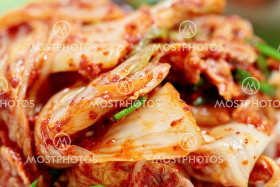 Closeup of kimchi, Korean traditonal food