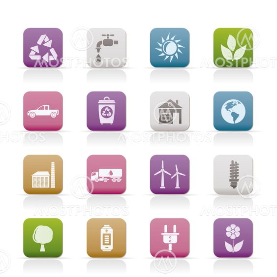 ecology and environment icons