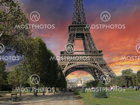 Eiffel Tower from Parc du Champs de Mars