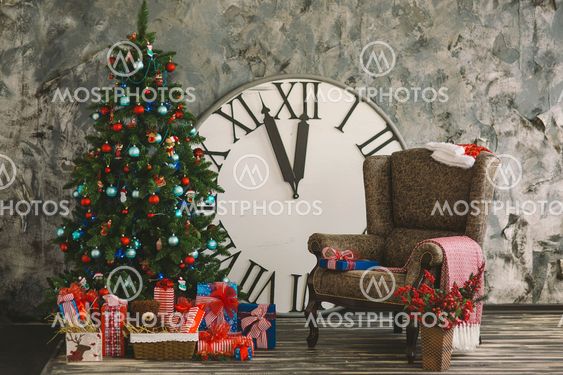 New Year's and Christmas interior with hours 2