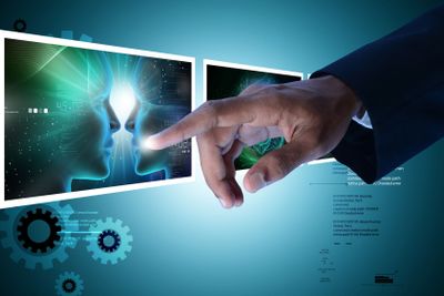 Man showing medicine technology concept on digital tablet 