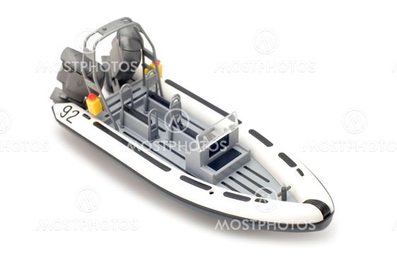 motorfordon båt på vit