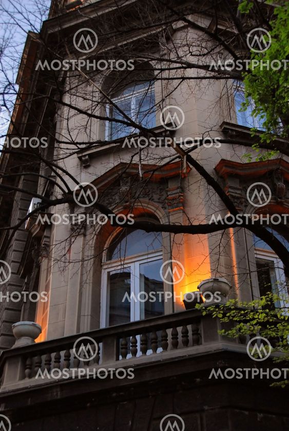 Evening building in Belgrade