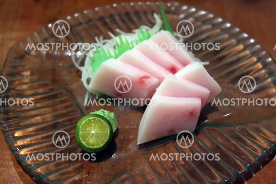 Blue marlin sashimi