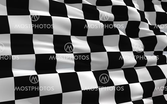 Waving checkered flag