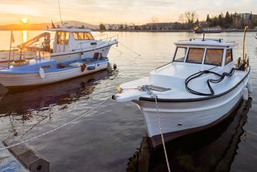 Sunset view of the port of Sozopol, Bulgaria