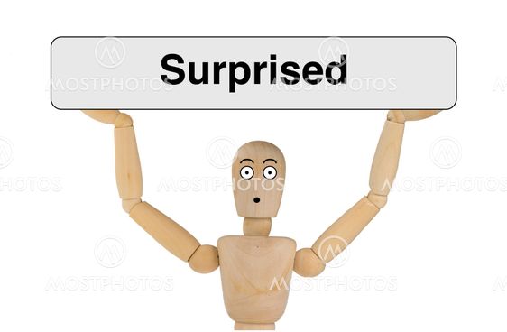 Puppet with surprised face