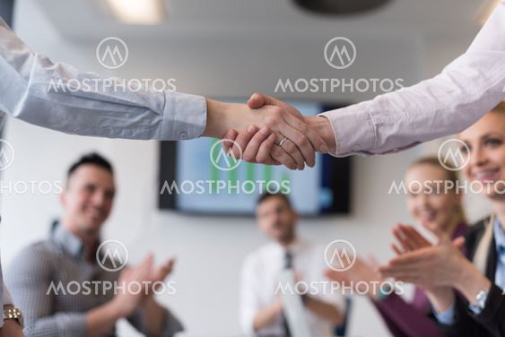 business womans handshake