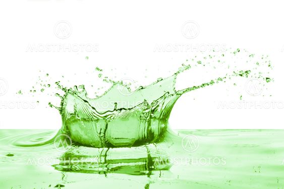 green liquid splash