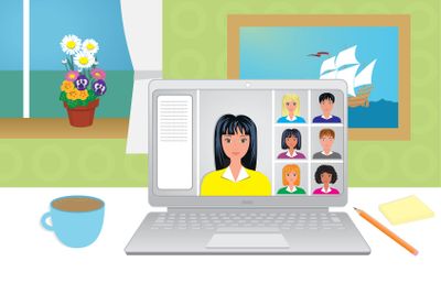 Working at home, study at home.