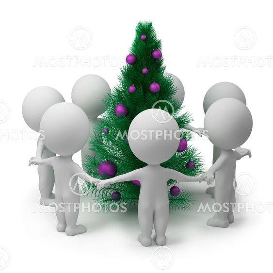 3d small people - celebratory round dance