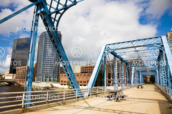 Blå bro i Grand Rapids