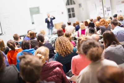 Audience in the lecture hall.