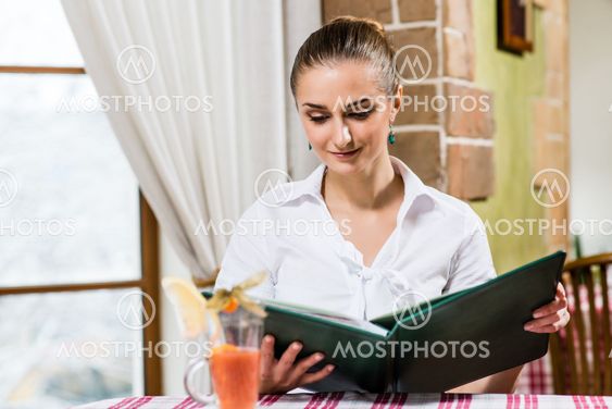portrait of a nice lady at the restaurant