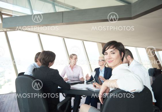 business woman on meeting