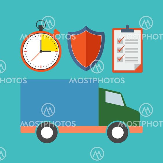 Delivery service concept. Flat design stylish.