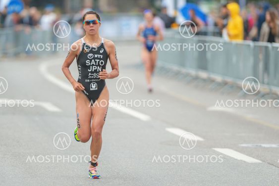 Yuka Sato (JPN) at the last lap at the the running in the...