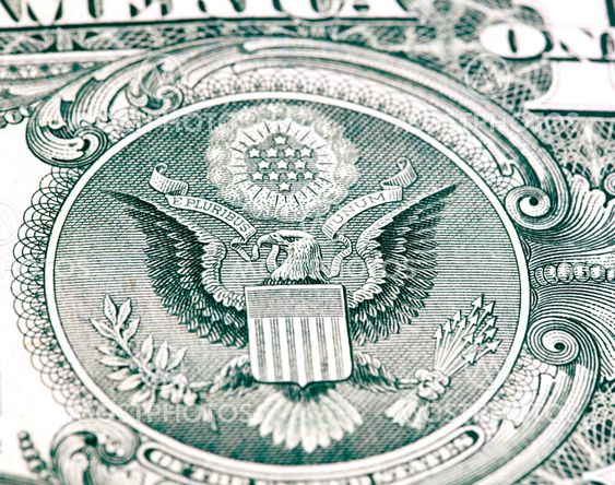 eagle in dollar bill