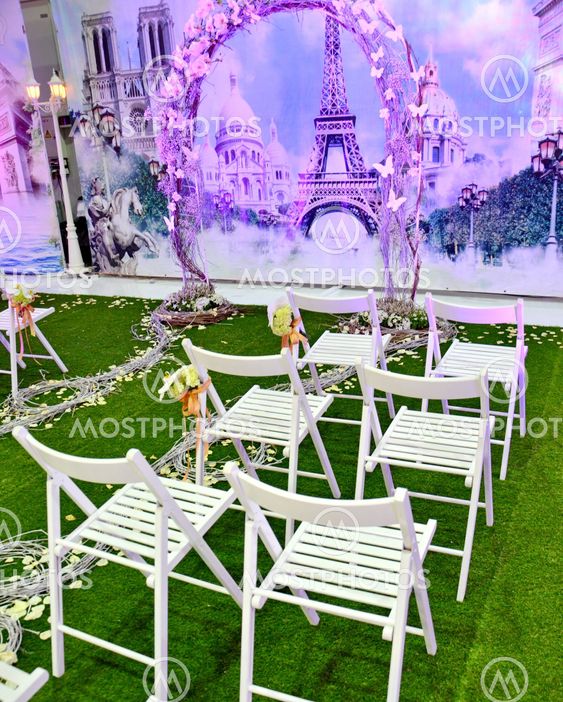 chairs setup for a wedding ceremony