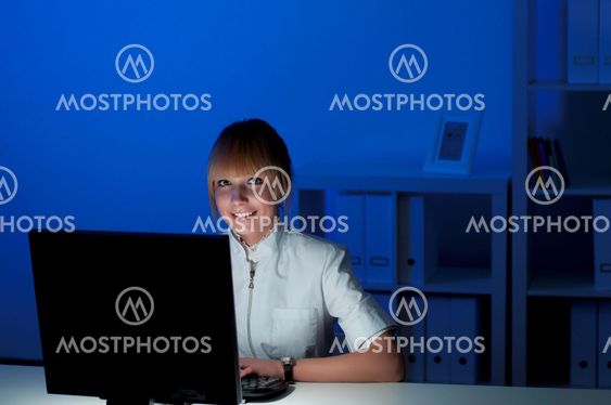 office work at night
