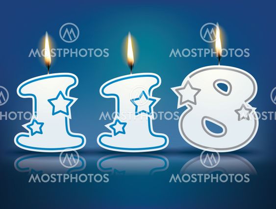 Birthday candle number 118