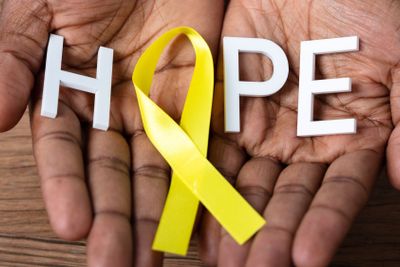 Ribbon To Support Childhood And Bladder Cancer