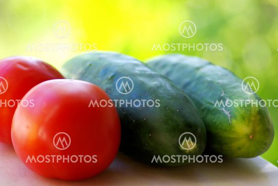 Tomato and cucumber.