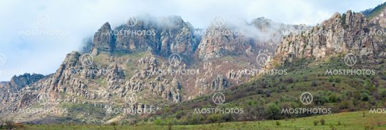 Rocky mountain panorama.