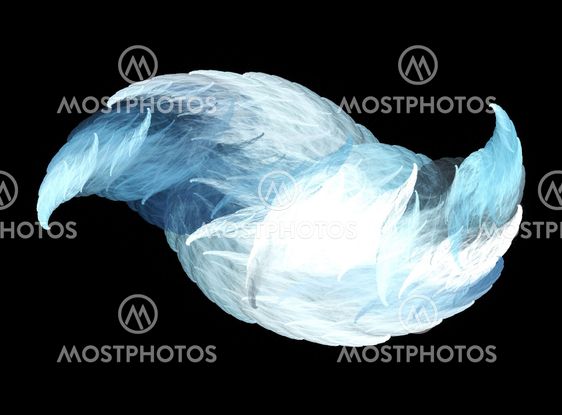 Light blue abstract feather